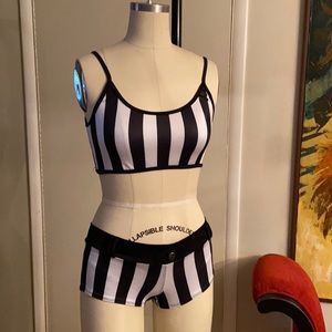Sexy Referee Bootie Shorts and atop Size S/M NEW w/tags